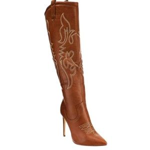 Liliana Shayla-2 Women's Cognac Western Boots